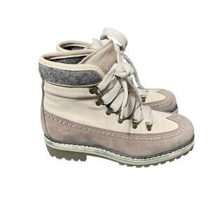 Ventesima Strada Brouge Hiking Boots Gray/ Cream Suede Women’s EU 40 US 9.5